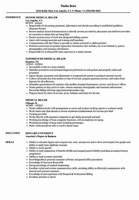 medical biller job description  resume resumewi