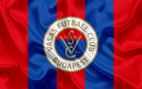 wallpapers vasas fc hungarian football club emblem logo silk flag budapest