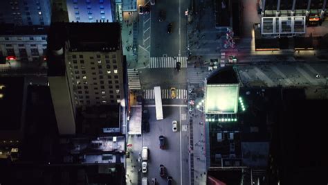 top  aerial view busy metropolitan stock footage video