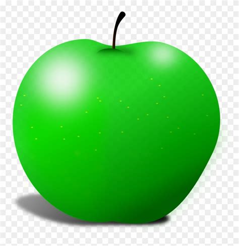 gambar kartun buah apel hijau