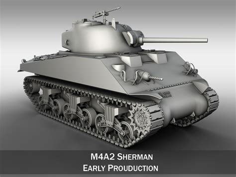 M4a2 Sherman Medium Tank 3d Model Cgtrader