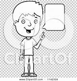 Adolescent Teenage Talking Boy Outlined Coloring Clipart Vector Cartoon Cory Thoman sketch template