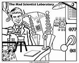Mad Scientist Coloring Science Pages Getdrawings Drawing sketch template
