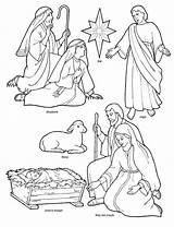Nativity Coloring Pages Christmas Lds Printable Jesus Color Clipart Birth Cut Drawing Kids Crafts Scenes Christ Story Make Scene Primary sketch template