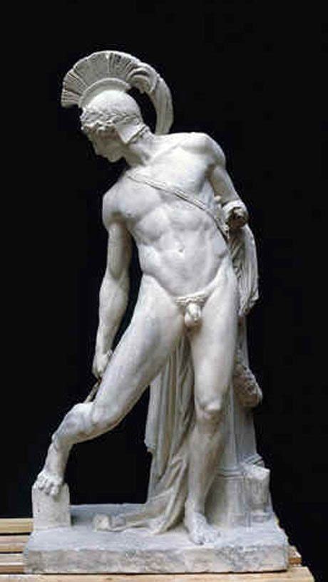 achilles greek hero   classical ideal  sculpture  culture concept circle