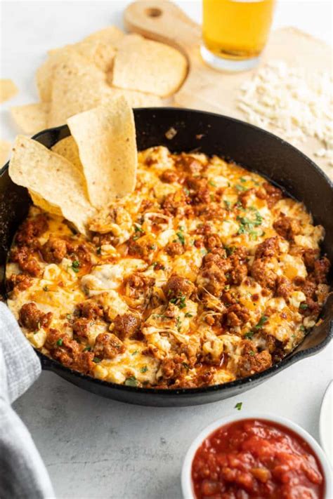 queso fundido con chorizo bread booze bacon