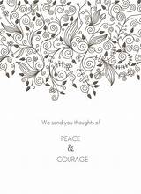 Sympathy Cards Printable Card Coloring Floral Pages Thoughts Quotes Template Printablee Via Quotesgram Modern sketch template