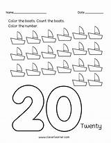Counting Twenty Practice Identification Cleverlearner sketch template