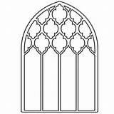 Window Coloring Windows Gothic Church Pages Glass Stained Box Die Drawing Kids Laser Architecture Dies Luminary Grand Poppystamps Memory Frames sketch template