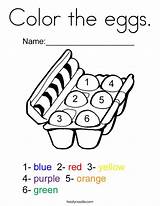 Color Coloring Eggs Easter Pages Colouring Twistynoodle Print Egg Bunny Ll Kids Worksheets Folder sketch template