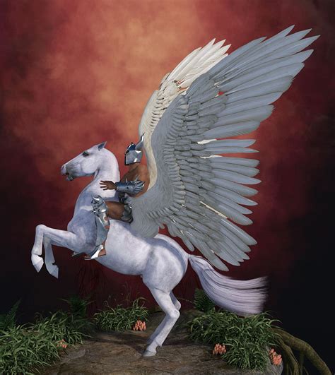 winged horse  digital art  barroa artworks fine art america