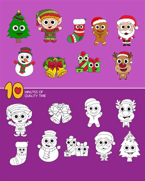 christmas clipart pack  minutes  quality time