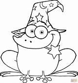 Coloring Pages Magic Frog Wizard Wand Colouring Printable Drawing Games sketch template