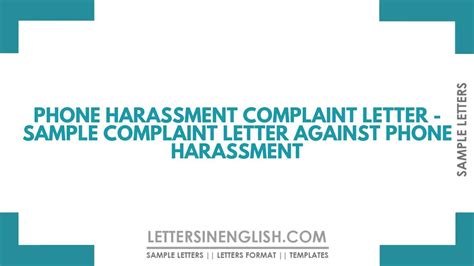 complaint letter  police station  harassment sample harassment