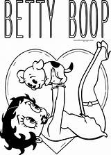 Boop Betty Coloring Dog Pages Heart Cartoon Drawing Choose Board sketch template