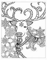 Wonderland Deer Zendoodle Macmillan Jodi Rocks Erwachsene Snowman Drus sketch template