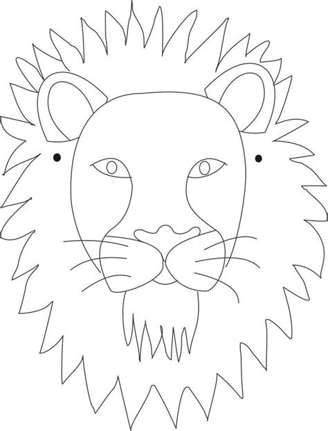 lion mask printable coloring page  kids draw ur   print