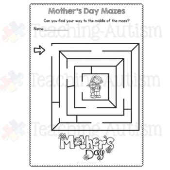 mothers day mazes  teaching autism teachers pay teachers