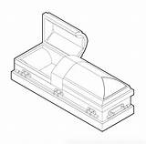 Casket Caskets Coffins Coffin Outline History American Traditionally Sides Four sketch template