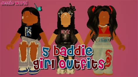 baddie girl roblox outfits  codes  links youtube