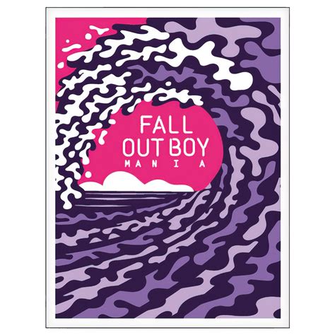 fall  boy mania screen print poster