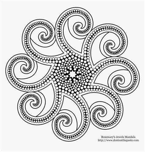 clip art  collection   drawing printable  dot mandala