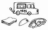 Food Getdrawings Truck Drawing sketch template