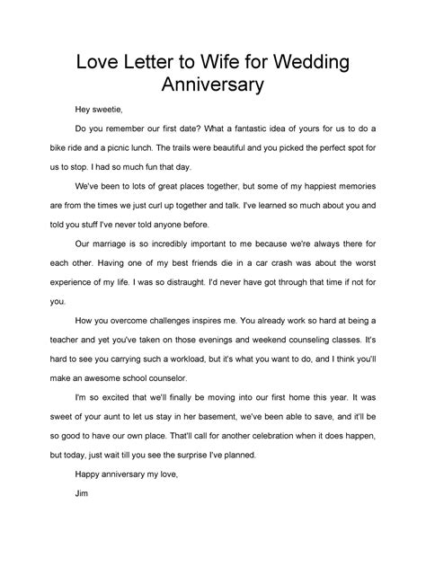 50 romantic anniversary letters for him or her ᐅ templatelab