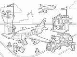 Airport Coloring Pages Colouring Popular sketch template