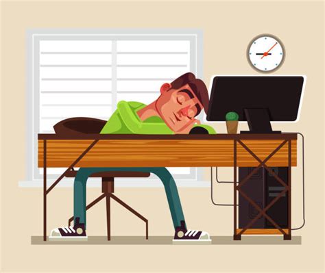 Royalty Free Asleep At Desk Clip Art Vector Images And Illustrations