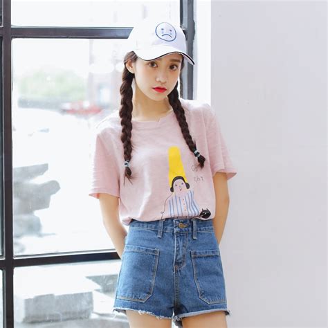 Ulzzang Harajuku Shirt Korean Clothes 2017 Summer Japan Cute Cartoon