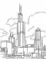 Tower Coloring Willis Sears Pages Printable Template Illinois Sketch Monuments Categories sketch template