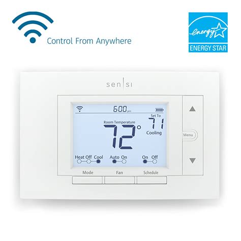 emerson thermostats emerson sensi wi fi smart thermostat energy star