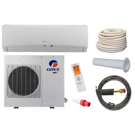 gree terra  btu  ton ductless mini split air conditioner  heat pump kit