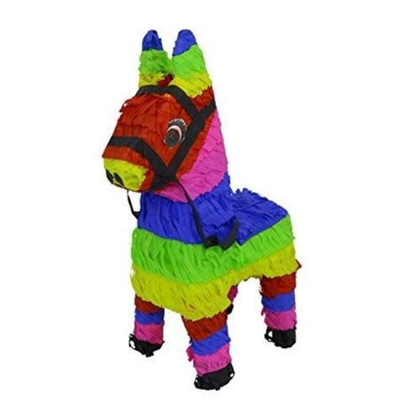pack mini colorful donkey pinata mexican piata handmade  mexico