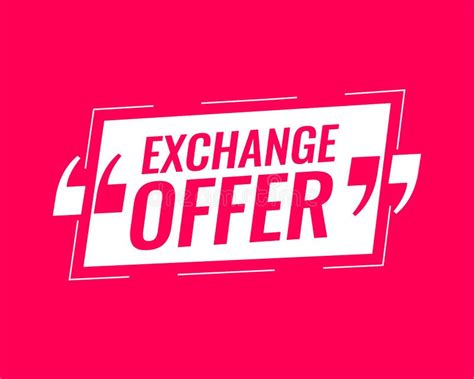 flat exchange offer banner design stock vector illustration  template bargain