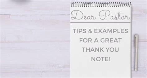 writing  pastor    note  tips examples