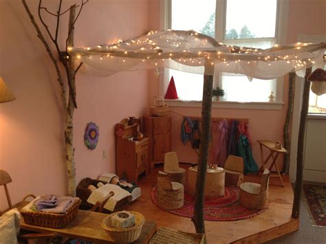 magical tree fort in the nursery classroom at seacoast waldorf school