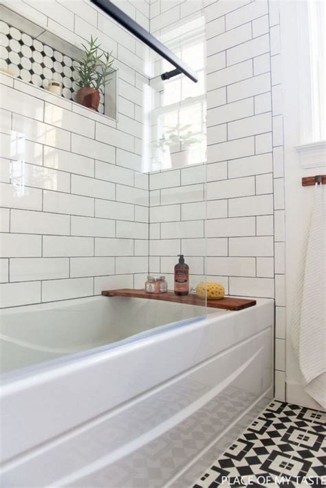 30 Stunning White Subway Tile Bathroom Design White