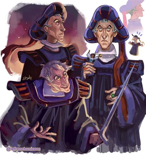Claude Frollo And Esmeralda The Hunchback Of Notre Dame Drawn By