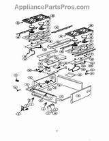 Burner Parts Thermador Box Gas Appliancepartspros Range sketch template