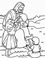 Jesus Coloring Pages Loves Printable Kids sketch template
