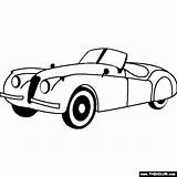 Jaguar Coloring Xk120 1948 Cars Pages Online Thecolor sketch template