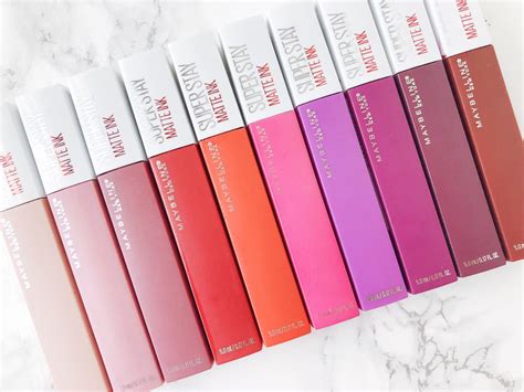 maybelline super stay matte ink review swatches  skins beauty