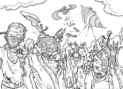 zombie apocalypse coloring pages book  kids