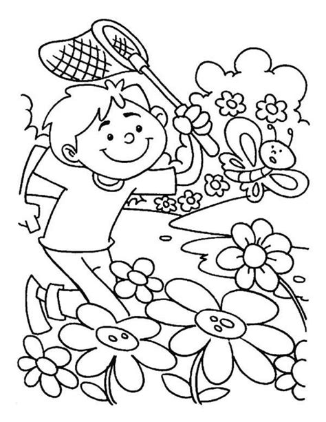pin  spring coloring page