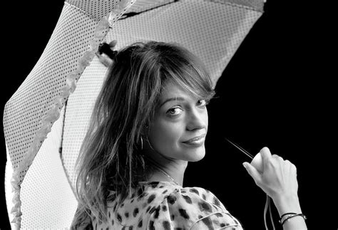 Posing With The Umbrella Black And White Photograph By Loredana Gallo