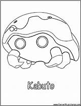 Kabuto Kabutops Printable sketch template