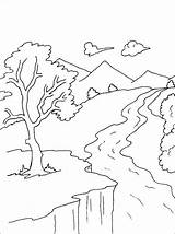Coloring Pages Kids Mountain Nature Bestcoloringpagesforkids sketch template