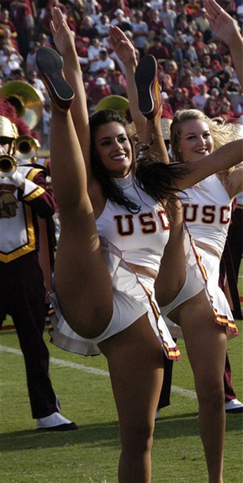 College Cheerleaders Leg Kicks